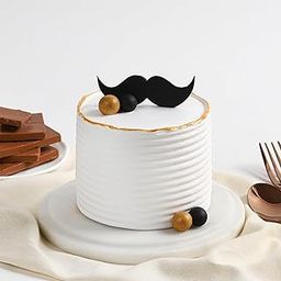 IGP - Pearly Moustache Mini Cake Can also be gifted for Dads BithdayFor Father's dayI Mothers DayI Valentine's dayI House WarmingI Party or Return Gift-image-34