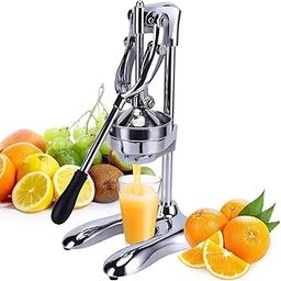 Juicer Hand Press Professional Citrus Juicer Countertop Metal Orange Lemon Pomegranate Squeezer for Commercial Home Restaurant Use- Stainless Steel Heavy Duty Extra Large-image-26