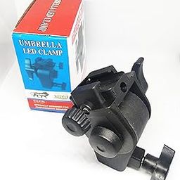 FND Umbrella Clamp - Bracket Flash Light Stand Holder Flash Bracket Holder Adapter Tilt Swivel with Umbrella Sungun Adapter Umbrella Holder Stand Cold Shoe Tilt Swivel U-image-84