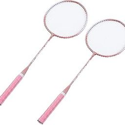 ELBME Badminton Rackets Set, Pink Badminton Rackets with Separate Body for Students |-image-7