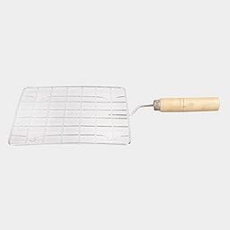 Stainless Steel Wire Roaster with Wooden Handle, 1 9CM*19CM (Pack of 1)-image-27