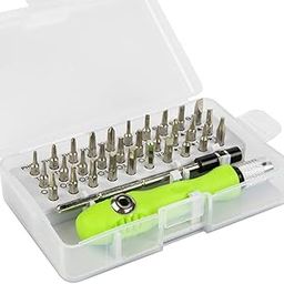 32 in 1 Mini Screwdriver Tool Set Kit with Magnetic Flexible Extension Rod, Precision Bits screw driver, computer, mobile repairing tool kit, watch repairing, laptop screwdriver set, Multicolor-3