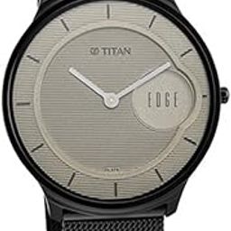 Metal Edge Baseline Analog Beige Dial Men's Watch-1843Nm01/Np1843Nm01, Band Color-Black-3