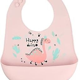 YOUSTYLO - YOU ARE PRIORITY Waterproof Silicone Bib for Feeding Infants Babies and Toddlers 6M to 5 Yr | Rice Pocket Adjustable Silicon Soft Baby Bib Keeps Stains Off (1 Pc)-image-26