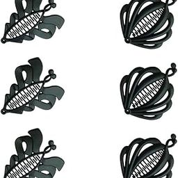 Fishtail Banana Hair Clip For Women Set of 6 Black 511526-image-29
