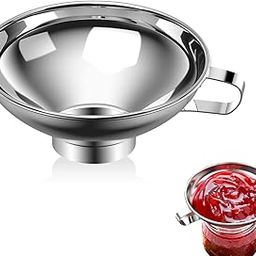 Kitchen Funnel With Handle - 304 Stainless Steel for Oil Dispenser, Multipurpose Use-image-77