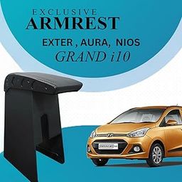 Pabla Enterprises Wooden Car Center Armrest Console for HYUNDAI- i-10 Grand, Grand Nios, New Sentro 2019 to 2024 model, Aura, X-cent, New Hyundai EXTER (Black)-21
