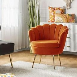 A S WOOD SHOPY Modern Living Space Sofa Chair Office Cushion Chair for Your Home Living Room Office Dimensions : 71D x 76W x 78H Centimeters (1, Orange, Medium)-image-54