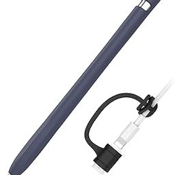 AhaStyle Anti-Slip Case Cover Silicone Sleeve Skin [ Added Cable Adapter Tether Kit] Compatible with Apple Pencil 1st Generation(Midnight Blue)-20