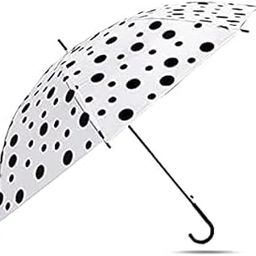 Transparent Polka Dots Umbrella, Foldable Design for Kids and Adults, Multicolored-15