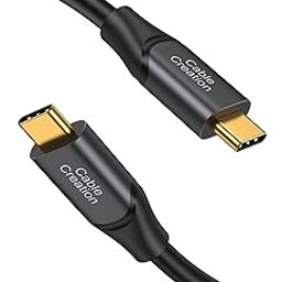 CableCreation USB C to USB C Cable 5FT, 10Gbps Data Transfer, 4K Video Output, 100W Charging, USB C to C Data Cable for Android Auto, USB C External SSD MacBook iPad,Galaxy S23, etc,1.5m Gray-55