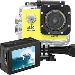 Lapras 𝟏𝟓 𝐘𝐞𝐚𝐫𝐬 𝐖𝐚𝐫𝐫𝐚𝐧𝐭𝐲 4K WiFi 16MP Sports Action Camera 30M Underwater Waterproof Camera, 170-Degree HD Wide Angle Lens, 16 MP CMOS Image Sensor for Youtuber/Bike Rider's - (Yellow)-picture-11