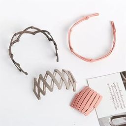 H-STYLE STORE Matte Foldable Headbands for Women & Girls | Compact Portable Non Slip Comb Hair Band with Retractable Teeth | Multicolor - Set of 1-image-43