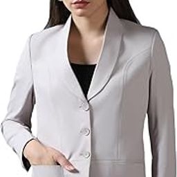Women’s Formal Blazer for Office Wear | Light Beige, Slim Fit, Long Sleeve Workwear Jacket with Pockets | Professional Look for Interviews & Meetings-picture-56