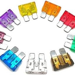 QBM Standerd Size 5 Amps to 40 Amps A Car Fuse Set of 5 Each 8 Kinds Fuses - Set of 40 Pieces-10