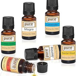 Pure Source India Aroma Diffuser Oil Set of 6 (Lavender, Lemongrass, Rose, Jasmine, Sandalwood, Mogra 15ml Each) | Pure Aroma Fragrance Oils for Home, Office Hotel, Resort and Spa-10