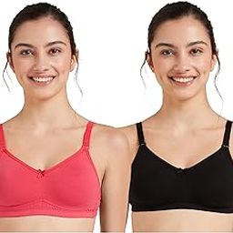 Women's Cotton Non Wire Free Modern Non-Padded Non-Wired Full Coverage Backless Bra (Pack of 2)-image-58