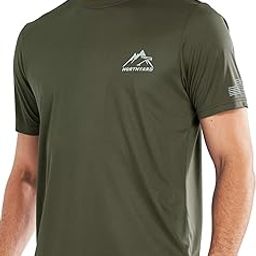Men's UPF 50+ UV Sun Protection Shirts SPF Quick Dry Short Sleeve T-Shirts for Hiking Fishing Swim Rash Guard, Armygreen, XX-Large-image-44