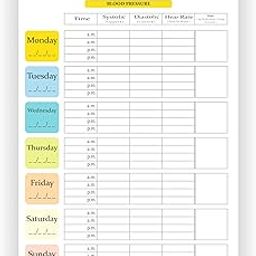 Kelenate® Blood Pressure Log Sheet: Weekly Blood Pressure Sheet, Enough For 13 Weeks or 3 Months, Daily Blood Pressure Tracker Journal, 4 Time Systolic, Diastolic, Heart Rate, Size - 6.5 Inch X 9.5 Inch-picture-19