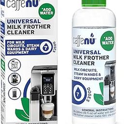 Milk Frother Cleaner. 200ml Alkaline Milk System Cleaner for Coffee Cleaning. Espresso Machine and Barista Accessories. 7 Doses.-image-0