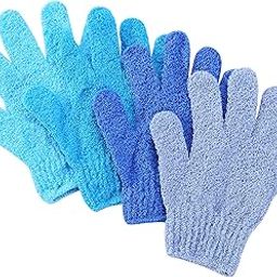 Slick- Exfoliating Gloves, 4 Pcs, Skin Exfoliator for Body, Shower Gloves, Scrub Gloves Exfoliating, Exfoliating Body Scrub Gloves, Shower Accessories for Women, Exfoliation Mitt, Bath Gloves-image-37