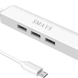 Micro USB LAN Ethernet Adapter with RJ45 3 USB Hub for TV Stick Streaming Device-17