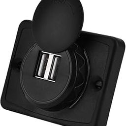 AAI JI Car Dual USB Charger 2 Port USB Charging Adapter Socket Charging Panel Mount-10