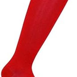 Red Football Stockings, Football Socks for Men and Women, Knee High Stockings, Superior Grip, Anti Slip & Anti Odour, Two Pair's Long Football Socks-image-0