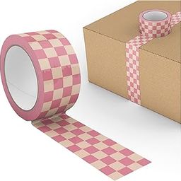 Shippy Tape Cute Pink Decorative Packaging Tape Checkerboard Pattern Packaging and Shipping Tape for Small Business Packaging Supplies Heavy Duty 2.6mm 4.8cm x 100.6-image-59