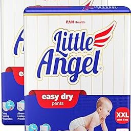 Little Angel Easy Dry Pull-Up Babies Diaper Pants With 12 Hrs Absorption Size,Pack Of 2,Above 15 Kgs - Xxl (84 Pieces)-image-95