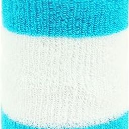 Neska Moda Unisex Pack of 1 Blue and White Striped Cotton Wrist Band-WB46-image-39