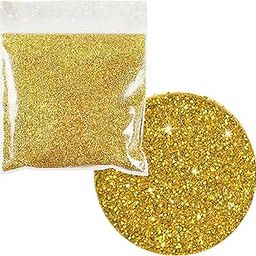 INDIKONB Sparkle Fine Glitter Dust Powder for Art & Craft | Multicolor Chamki Glitters for Resin Art, Nail Art, Scrapbooking, Candle Making (Gold)-27