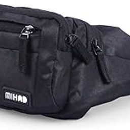 Mihad Waist Pack Travel Handy Hiking Zip Pouch Document Money Phone Belt Sport Bag Bum Polyester Bag for Men and Women-image-32
