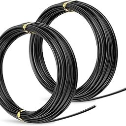 ZELARMAN 32.8 Feet Black Aluminum Craft Wire 3 mm Thickness Bendable Metal Craft Wire for DIY Crafts Making-image-95