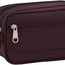 Travel Bag,Cash Bag,Shaving Kit Bag for accesories with 2 Compartments, Water-Resistant, Multiple Colours (Purple)-image-4