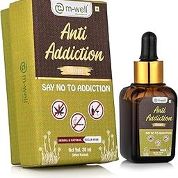 M-Well Ayurvedic Anti-Addiction Drops | Detox & Craving Control for Tobacco, Alcohol, Cigarettes-200ML-30