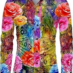 Slowrose Men's Polycotton Fully Digital Printed Unstitched Shirt Fabric Piece For Men And Boys (2.35 Meter)-image-85