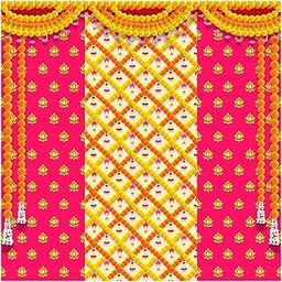 Dhara Pink Lotus (8FT-8FT) Backdrop Cloth for Pooja Decoration Traditional Background Curtain Cloth for Festival 8 Feet Height and 8 Feet Width. (Washable Fabric)-picture-13