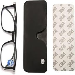 BGVM Reading Glasses - Blue Cut Lens With Antireflection & Ultra Light Weight ThinOptics Universal Pod Case For Men Women +1.00 to +3.50 Power- Black, Pack of 1-image-60