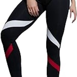 Neu Look Gym wear Leggings Ankle Length Workout Active wear | Stretchable Striped Jeggings | High Waist Sports Fitness Yoga Track Pants for Girls & Women (Medium)-image-13