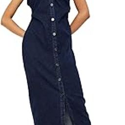 max Women's Cotton Blend A-Line Midi Dress-picture-2