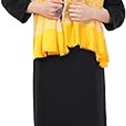 Sethssssss Women Woollen Warm Kashmiri Acrylic Stole, Shawls Meditation Dushala Lohi Stole Solid Color Best Gifts (Yellow, 70x200Cm)-image-22