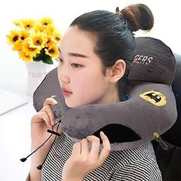 PSEUDO® Super Heros U Shape Pillow Neck Pillow Cervical Pillow,Neck Support Office Nap Travel Drive U Shaped Pillow for Travel in Flight car Train Airplane for Sleeping (Grey)-picture-33