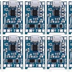 Icstore TP4056 / TP 4056 / TPA4056 DC Charging, 18650 3.7v Lithium Ion Battery Charging Module Board Kit with Protection Circuit for Portable Computer, Electronics, Car/Motorcycle - Pack of 10-21
