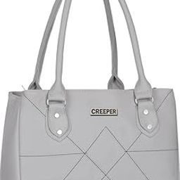 CREEPER Women’s Stylish Shoulder Handbag with Dual Heart Charm – Elegant Grey Tote Bag for Daily & Casual Use-14