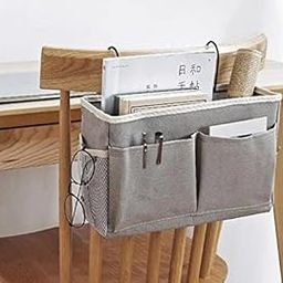 Bed Side Multipurpose Cloth Shelf Bedroom Accessories Hanging Bedside Caddy Bedroom Storage Organiser Dorm Bed Basket Hostel Essentials (Pack of 1)-20