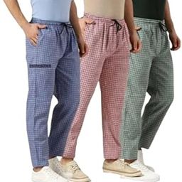 Men's Super Combed Cotton Checkered Pyjamas [Pack of 3]-picture-51