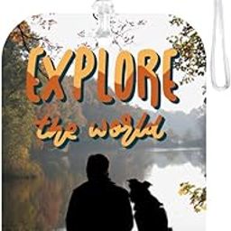 TPJ Handmade Resin Customized Luggage ID Tag with Pet Name Dog Cat Photo, Cute Personalized Travel Bag Identifier Label, Travel Accessories Ideal for Gifting - Wanderer’s Bench Nature's Tranquility-image-47