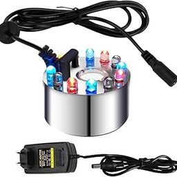 Hertz & Torque Mist Maker Fogger Machine with 12 LED Lights – 500M/lh Output | Ultrasonic Fog Machine for Interior Decoration, Aroma Diffuser, Fountains & Halloween Effects-12