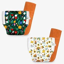 SuperBottoms UNO Cloth Diaper Pants (9kg-17kg) | Pull-up diaper pants | Super Absorbent | Washable & Reusable 300+ times | Comes with a Dry Feel Magic Pad | CPSIA Certified | Pack of 2-image-94